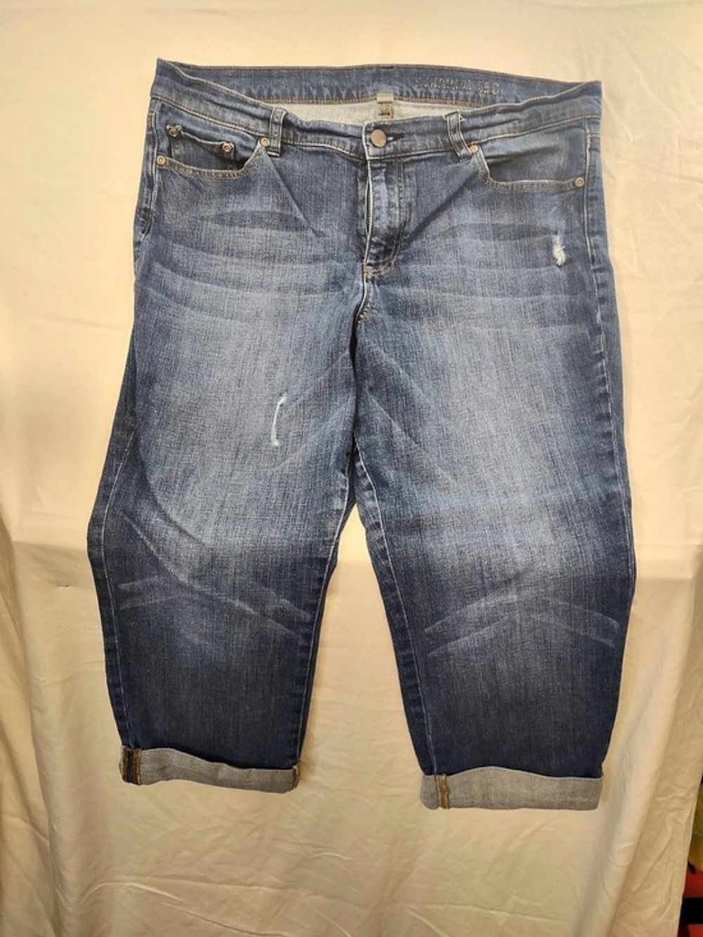 NY&Co Women's Blue Cropped Denim Jeans Size 16